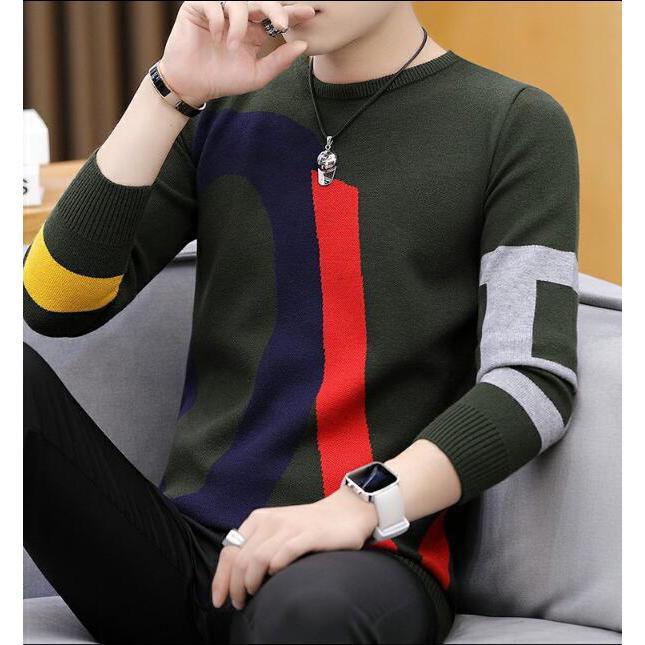 WTEMPO Sweater Mens Pullovers Slim Fit Jumpers Knitwear Warm Autumn Casual  Clothing Male