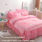 Four-piece Bed Skirt Korean Four-piece Bedding Skin-friendly Sanding Bed Linen Quilt Cover Bilateral Bed Skirt