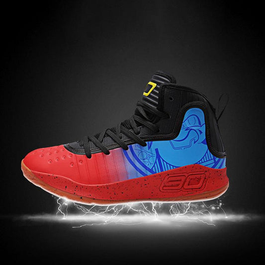 Men Sneakers Running High-top Basketball Shoes Shockproof Comfortable Breathable Lightweight Shoes