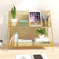 Desktop Shelf Storage Office Finishing Rack Bedside Bay Window Table Multi-layer Wrought Iron Desk Small Book Shelf