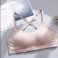Women No Steel Ring Gathered Beautiful Back One Thin Section Camisole-style Tube Top Wrap Chest Anti-glare Seamless Breathable Stereotyped Bra