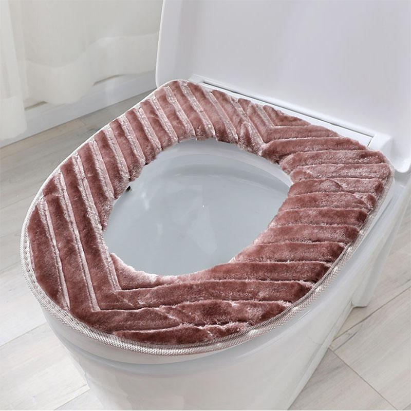 Thin Toilet Seat Cushion Breathable Outsourcing Style Household Toilet Cover Universal Zipper Toilet Gasket