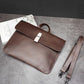 Business Briefcase Men PU Leather Zipper Waterproof Handbag Shoulder Bag Travel Messenger Bags
