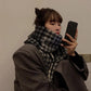 Winter Imitation Cashmere Scarf Korean Tassel Houndstooth Scarf Thick Warm Women's Scarf Shawl