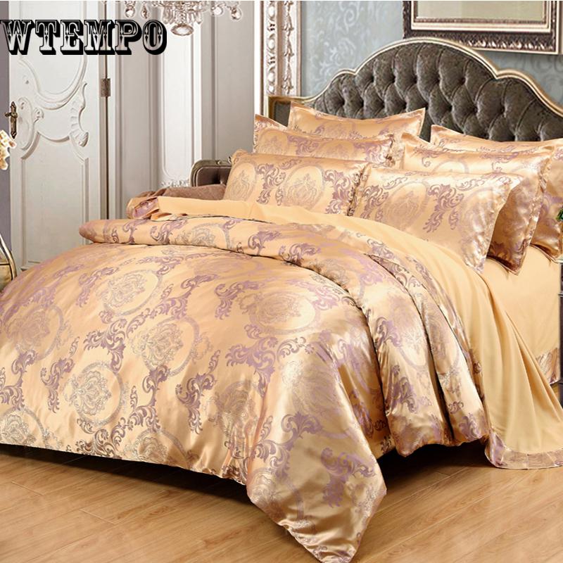 Luxury Bedding Sets Jacquard Queen Duvet Cover Set Wedding Bedclothes Bed Linen Quilt Cover