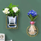 Glass Art Flower Stand Flower Arrangement Wall Mount Metal Flower Device Interior Decoration Pendant