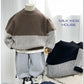 Boys Winter Clothes Thick Thick Woolen Warm Sweater Children Temperament Stitching Casual Sweater Tide