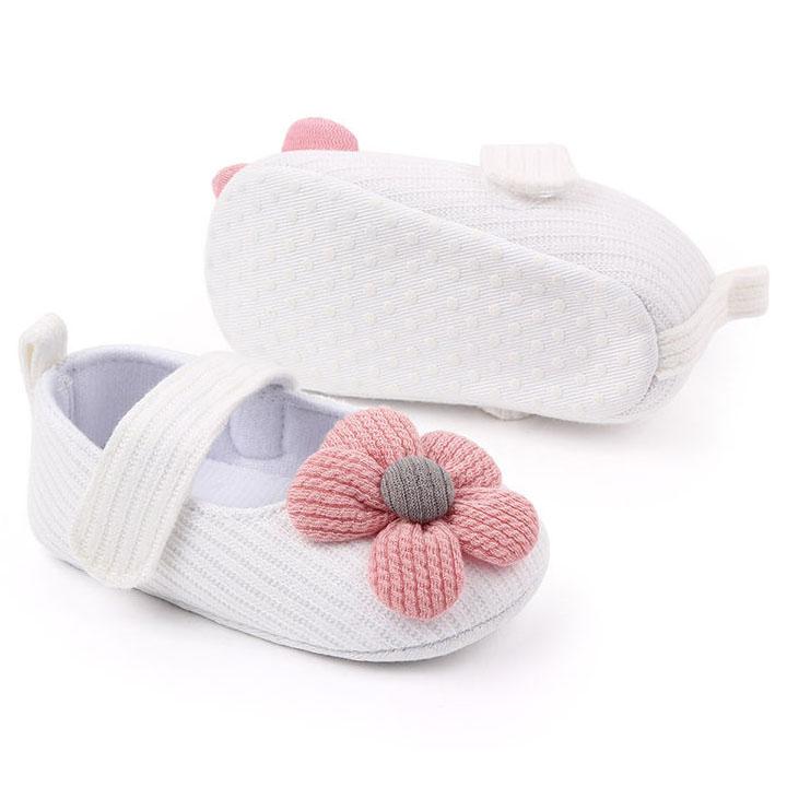 Baby Shoes Spring Cute Baby Girl Anti-Slip Casual Walking Shoes Flower Decoration Sneakers Soft Soled Baby Prewalker