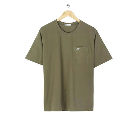 Middle-aged Half-sleeved Loose Large Size T-shirt Short-sleeved Men's Round Neck Top