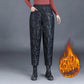 Winter Wear Thick Warm Down Cotton Trousers Middle-aged and Elderly Women's High-waist Outer Wear Trousers