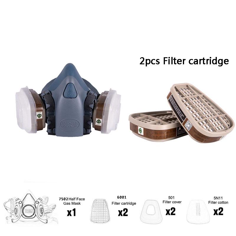 Face Mask Spray Paint Gas Mask Respiratory virus Protection Dust-proof Respirator Mask Filter