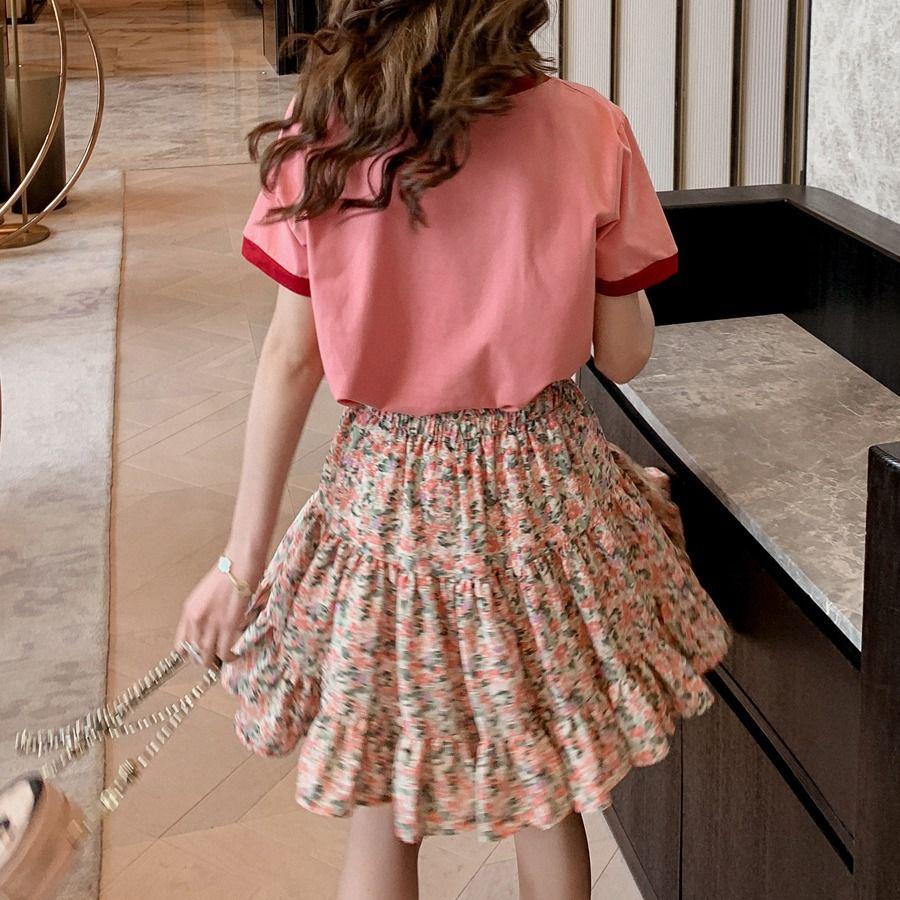 Women's Casual Bohe High Waist Floral Print Skirt A Line Short Mini Summer Beach Skirts Women Skirts