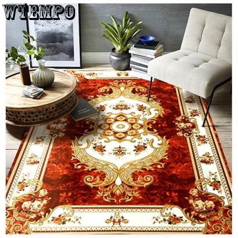 Big Size Persian Carpet Living Room Coffee Table Carpet Rectangle Ground Mat Classical Home