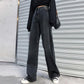 WTEMPO High Waist Jeans Jeans Super Long Straight Leg Loose and Thin Women's Wide-leg Trousers