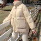 Short Down Jacket Women's Winter Clothes Loose Bright Student Bread Coat Women
