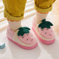 Baby Girls Cotton Slippers Winter Children's Fur Slippers Boys Home Indoor Shoes Non-Slip Kids Slippers