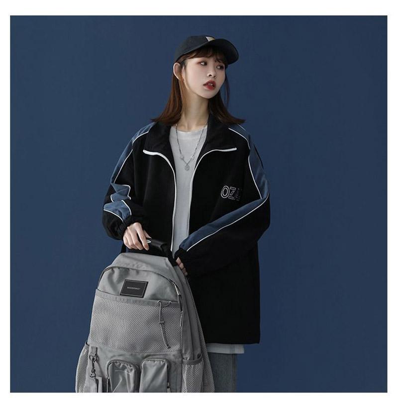 Autumn and Winter Lazy Retro Loose All-match Baseball Uniform Jacket Women