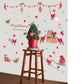 Christmas Day socks Santa Claus Wall Sticker Bedroom Living Room Removable Christmas Wall Sticker