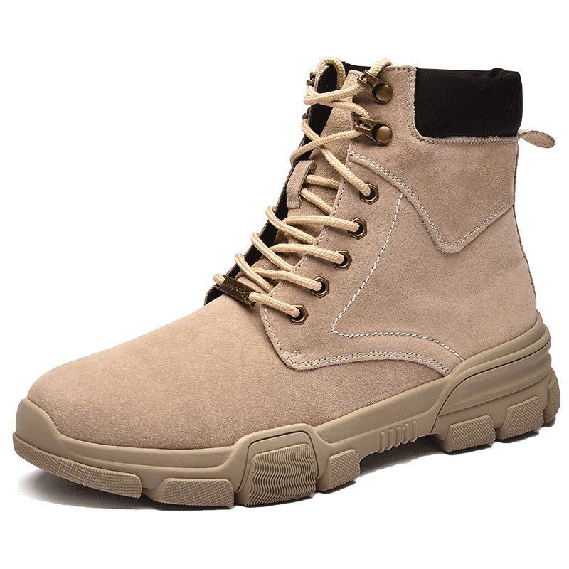 Men's Martin Boots Men Leather Shoes British Style High-top Shoes Men Desert Boots Casual Shoes