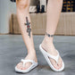 Couple's Spring Summer Slippers Household Soft Mute Flip Flops Non-slip Bathroom Large Size Deodorant Print Slippers