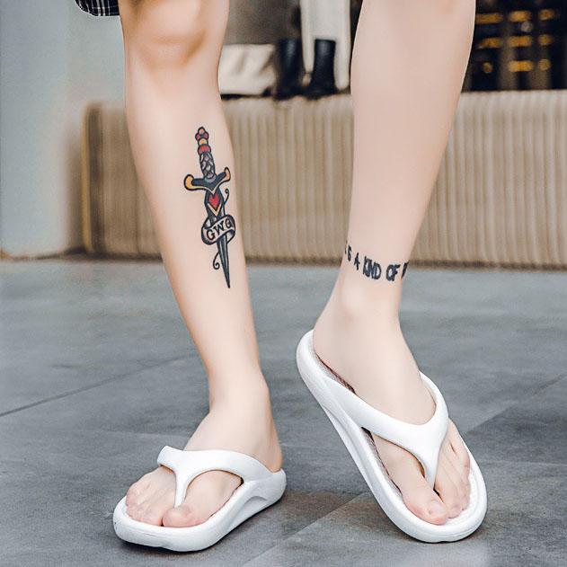 Couple's Spring Summer Slippers Household Soft Mute Flip Flops Non-slip Bathroom Large Size Deodorant Print Slippers