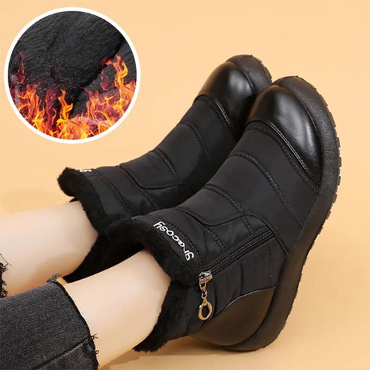 Women's Cotton Shoes Winter Snow Boots Plush Thick Warm Short Boots Soft-soled Cloth Shoes