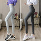 Spring and Autumn Threaded Leggings Women's Long Trousers Are Thin Outer Wear Plus Velvet Thickened High Waist Warm Cotton Trousers In Winter