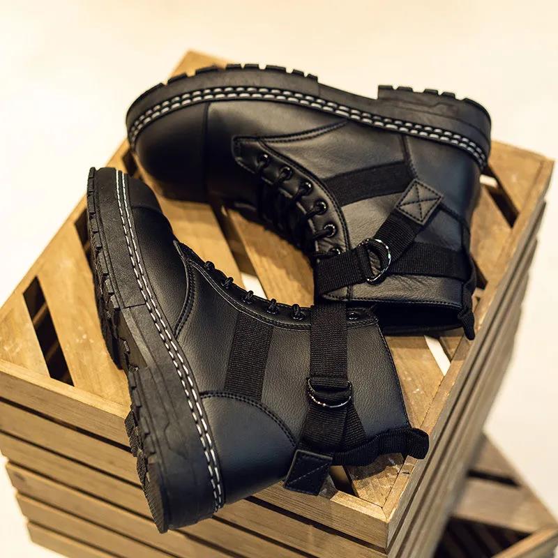 Summer Martin Boots Men's High-top British Style Korean Version of All-match Men's Shoes Locomotive Tooling Boots