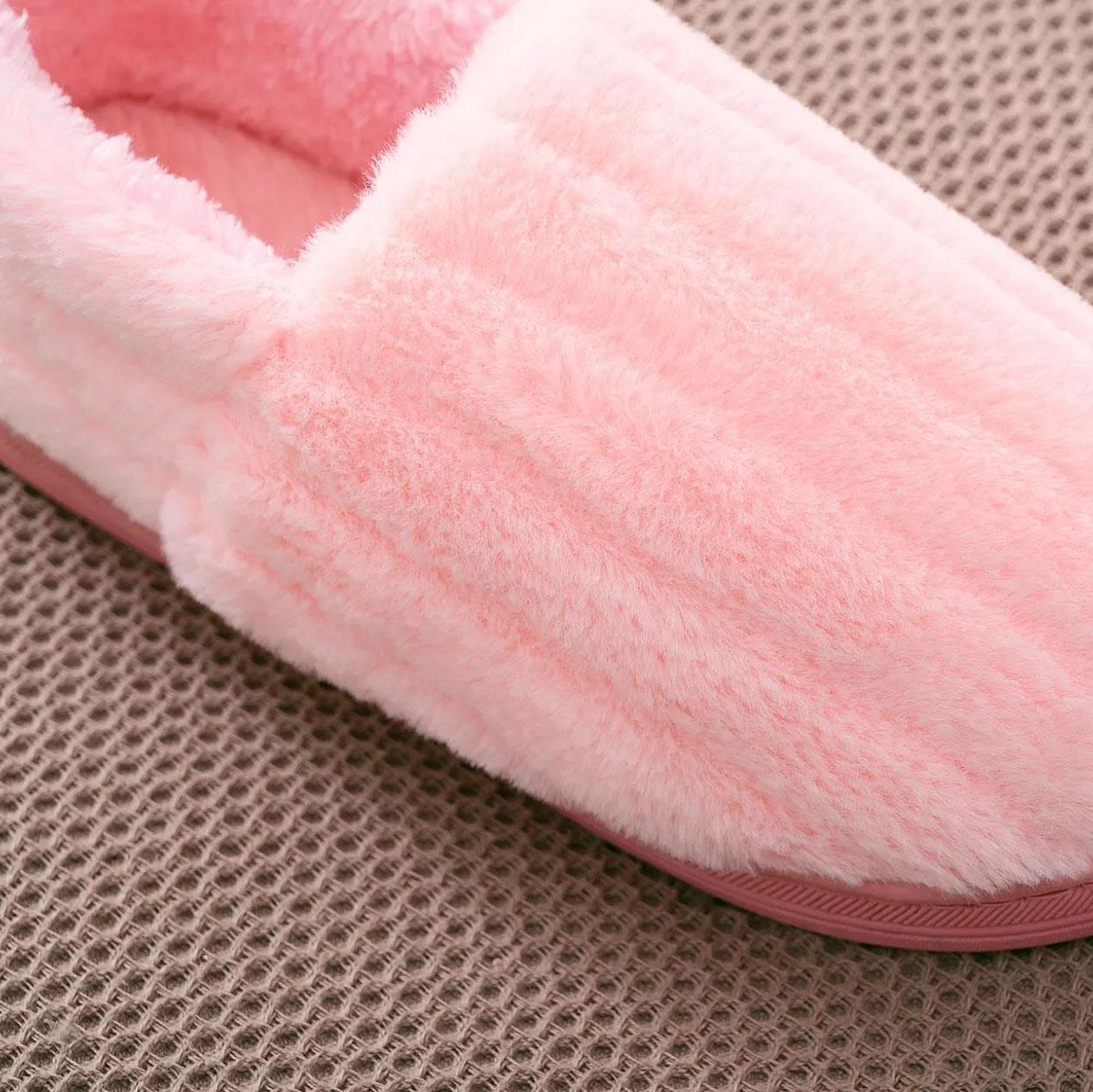 Women's Autumn and Winter Cotton Slippers Thick Bottom Warm Plush Cotton Shoes Couples Lover's Home Anti-Slip Slippers