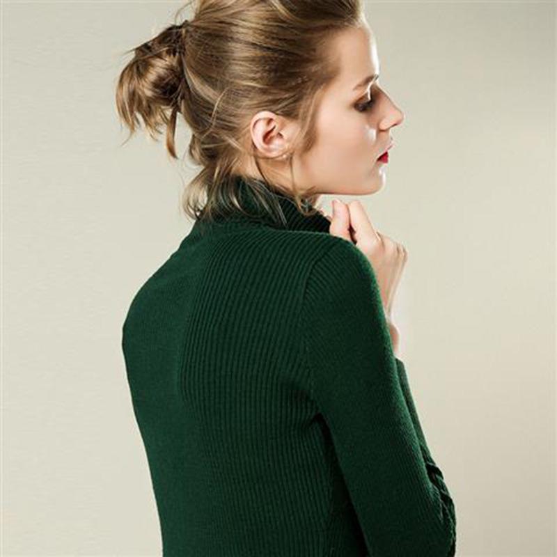 Warm Sweater High Collar Thick Sweater Female Autumn and Winter Sweater Long Sleeves