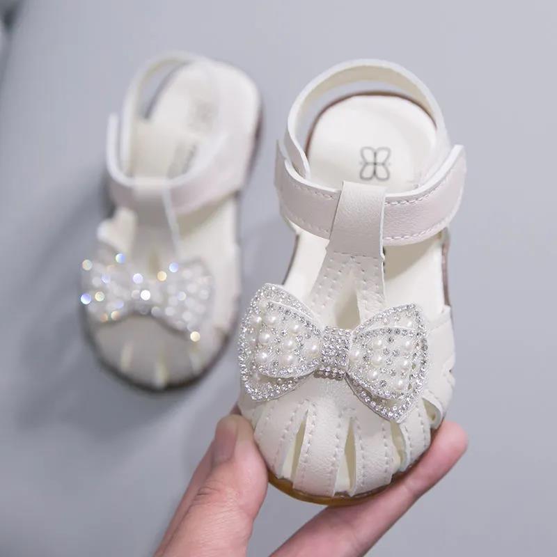 Summer Female Child Leather Sandals Girl Sweet Princess Shoes Baby Dance Shoes Toddler Baby Sandals Girls Top Quality Shoes
