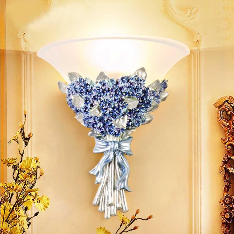 resin LED Wall lamps Living room bedroom bedside decoration lamp TV background wall lamp glass shade