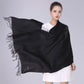 Pure Color Faux Cashmere Scarf Shawl Dual-use Wild Thick Long Section Ladies Warm Knitted Big Scarf Soft Fabric Temperament Shawl