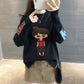 Autumn and Winter Cartoon Sweater Jacket Womens Long Sleeve All-match Knitted Sweater Woman
