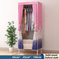105/65cm Long Household Solid Wood Wardrobe Classic Style Bedroom Storage Cabinet Storage Rack Coat Hanger