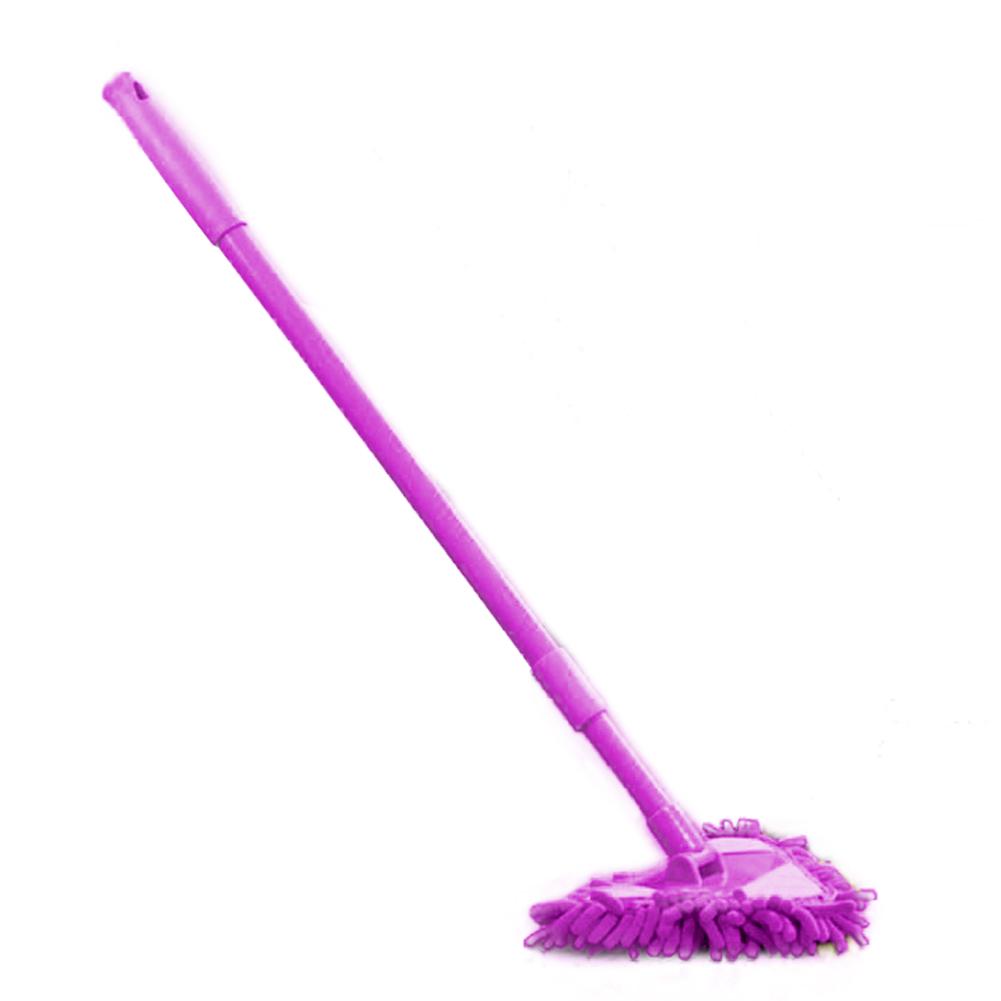 Triangle Cleaning Mop Retractable Glass Cleaner Chenille PP Iron Material Easy Installation Storage