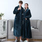 Flannel Couple Bathrobe Men Winter Thick Cashmere Home Clothes Ladies Long Robe Coat Soft Shawl Bathrobe