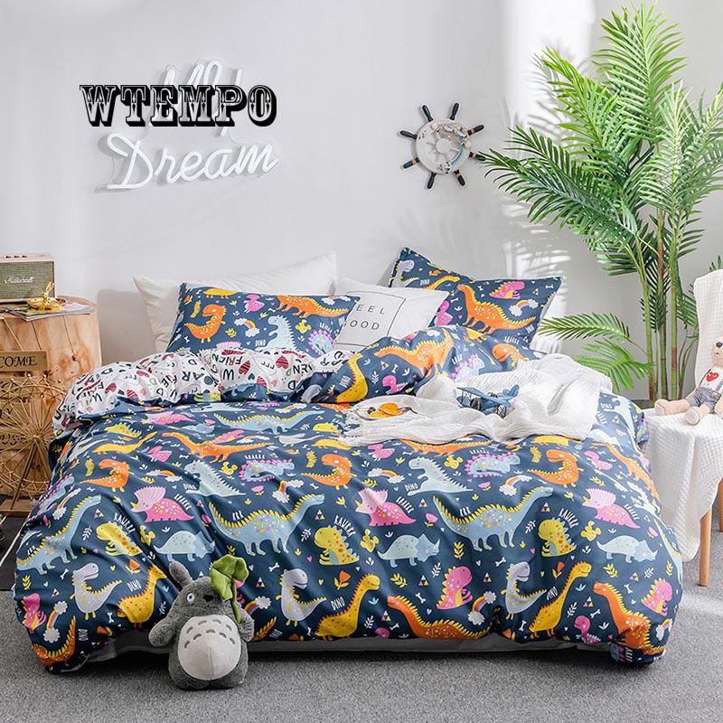 Dinosaur Bedding Set Boys Bedclothes Childrens Bed Linen Set Bed Duvet Cover Set