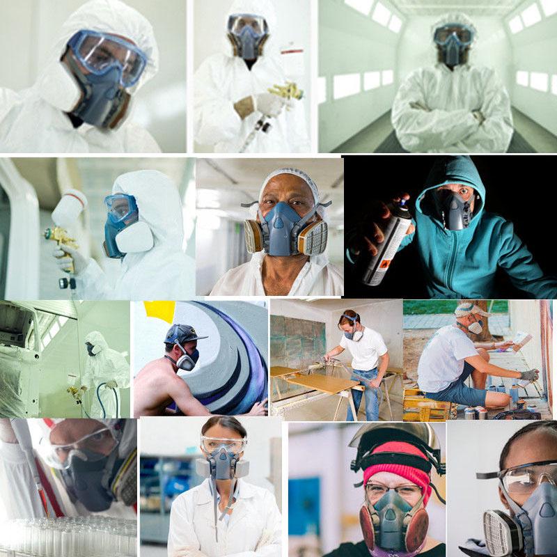 Face Mask Spray Paint Gas Mask Respiratory virus Protection Dust-proof Respirator Mask Filter