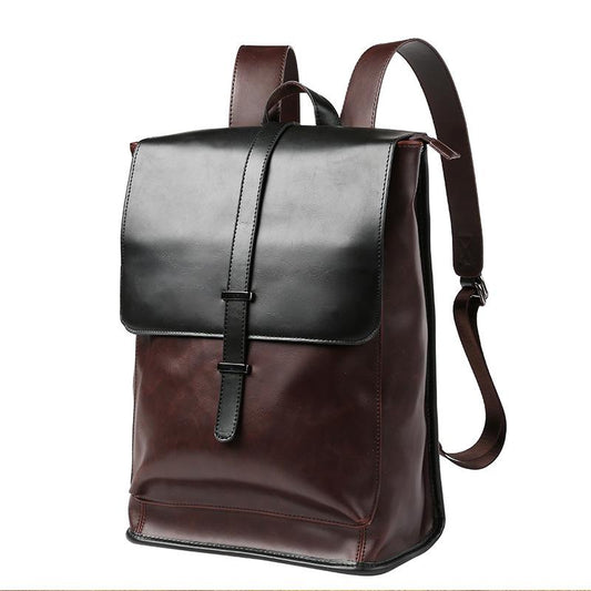 Genuine leather backpack retro leather college bags Travel anti theft computer Backpack for Men