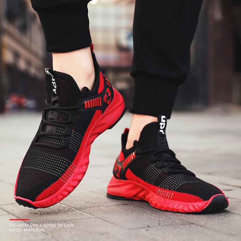 Fashion Fly Woven Breathable Sneakers Men Coconut Shoes Transparent Bottom Sports Shoes Men's Running Shoes