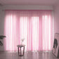 Nordic Simple Translucent Gauze Pure Color Finished Gauze Curtain Bedroom Bay Window Balcony Living Room Window Screen (1 Piece)