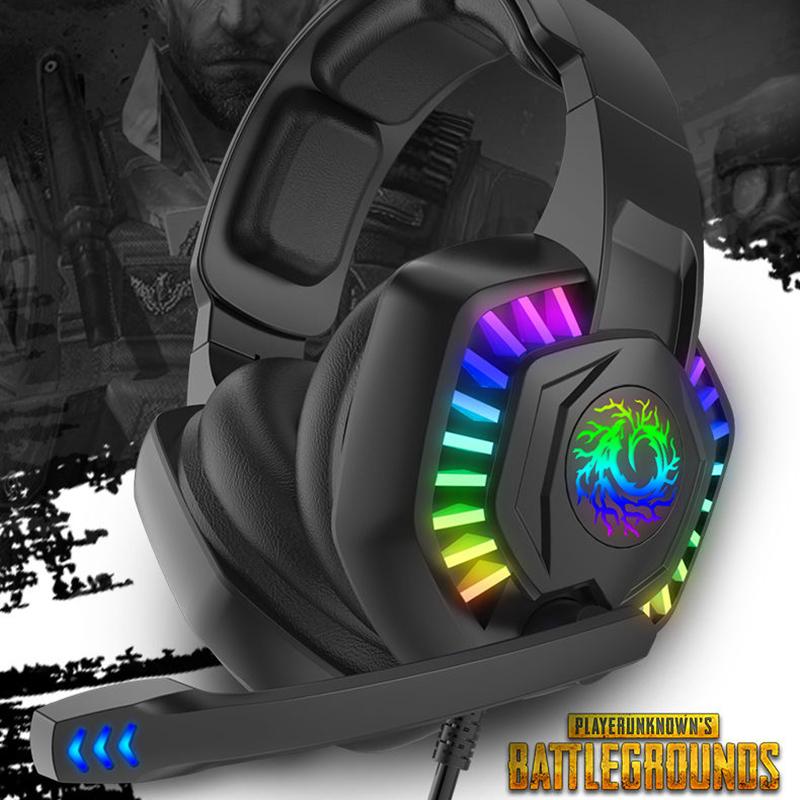 USB7.1 Gaming Headset Head-mounted Luminous Desktop Computer Mobile Phone Subwoofer Vibrating Headset