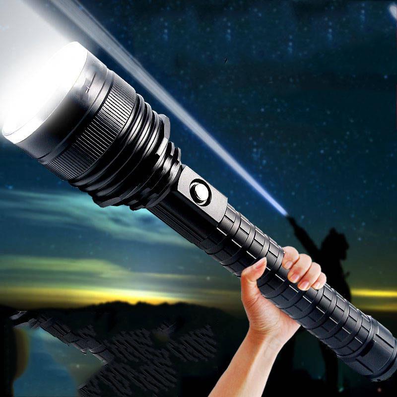 Rechargeable LED Flashlight Powerful Torch Super Waterproof Zoom Hunting Light Use 18650 Battey