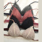 Underwear Women's French Thin Triangle Cup Lace Edge No Steel Ring Big Breasts Shows Small Breasts Bras Ultra-thin Girls Bras