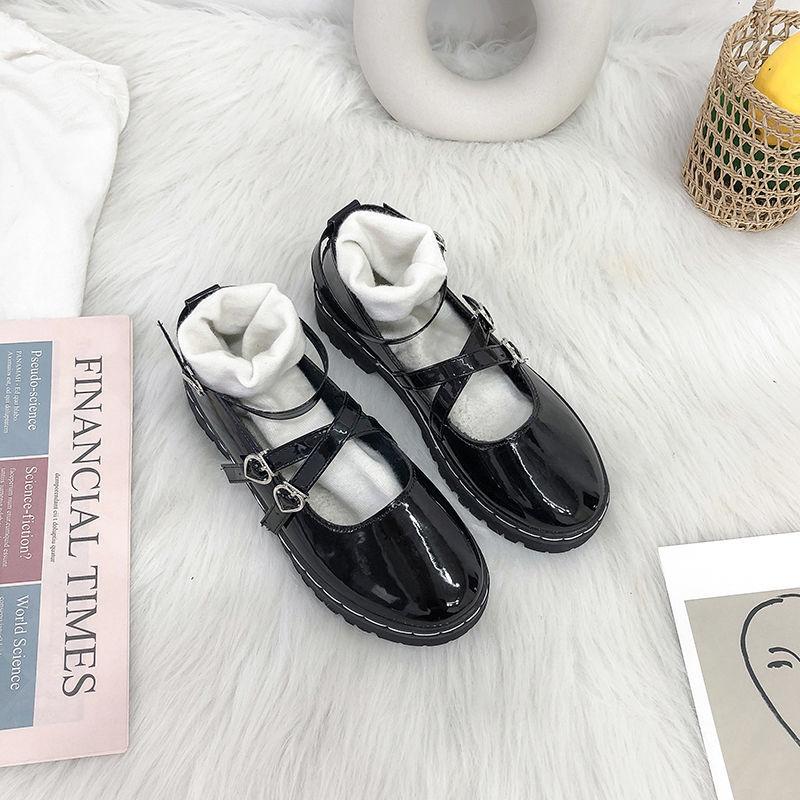Small Leather Shoes Female British Retro Trifle Bottom Comfortable  Versatile Mary Jane Shoes High Quality