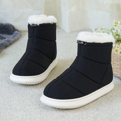 High-top Cotton Slippers for Men and Women with Outer Wear Thick-soled Anti-skid Indoor Thick Warm Cotton Slippers