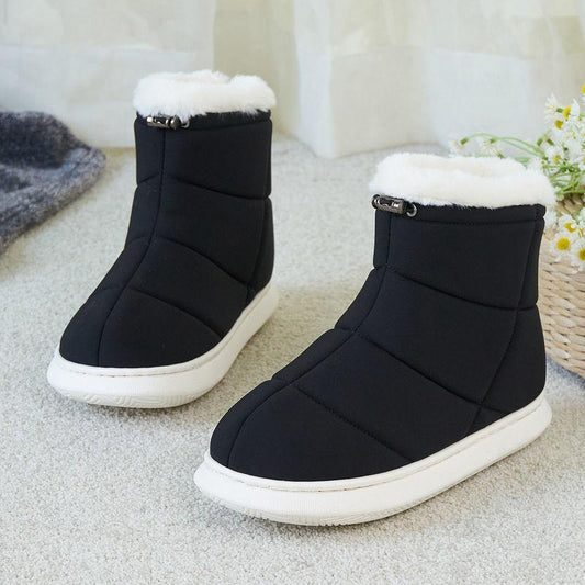 High-top Cotton Slippers for Men and Women with Outer Wear Thick-soled Anti-skid Indoor Thick Warm Cotton Slippers