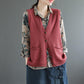 Spring and Autumn Knitted Loose Waistcoat V-neck Sleeveless Sweater Fashion Simple Female Top