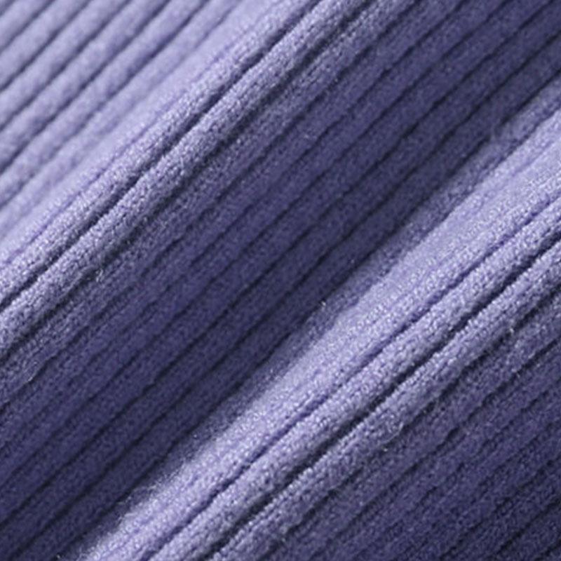 2021 Early Autumn Sweater Women's V-neck Drawstring Long-sleeved Pleated Flared Sleeve Sweater Top Bottoming